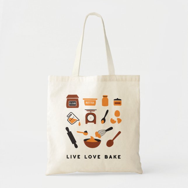 Sweet Cute Baking Tools Art Tote Bag (Front)