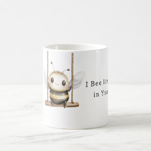 Sweet Cute Bee on Swing Coffee Mug