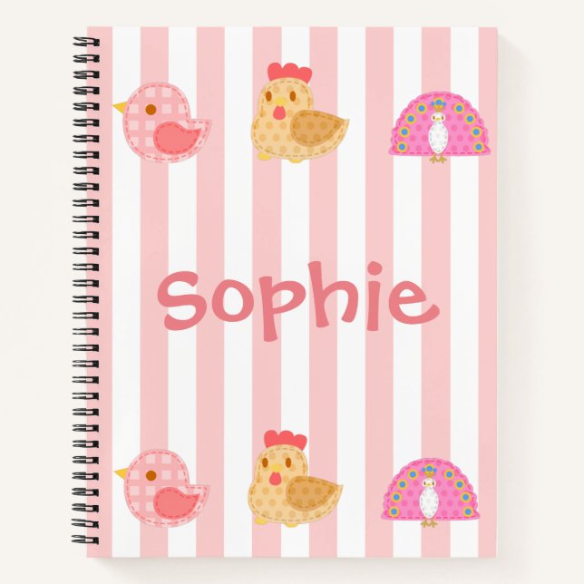 Sweet Cute Birds Notebook (Front)
