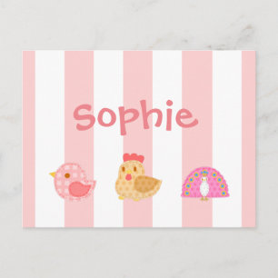 Sweet Cute Birds Postcard