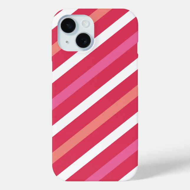 Sweet Cute Candy Stripes Pattern Valentine's Day Case-Mate iPhone Case (Back)