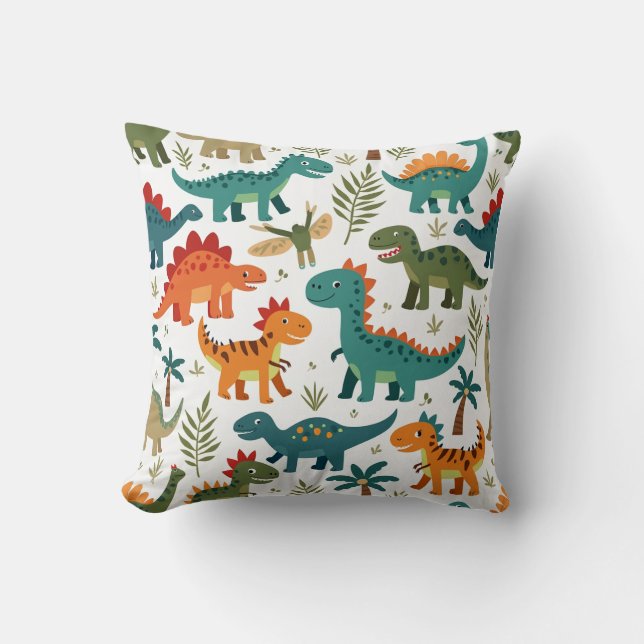 Sweet & Cute Dinosaurs Pillow (Front)