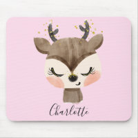 Sweet Cute & Girly Pastel Blush Pink Baby Reindeer