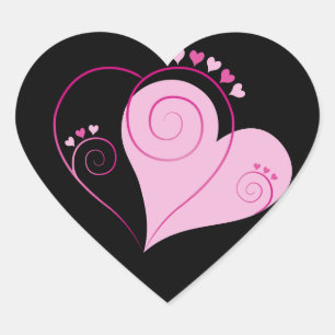 Sweet Cute Happy Valentine Love Hearts Soft Pink Heart Sticker