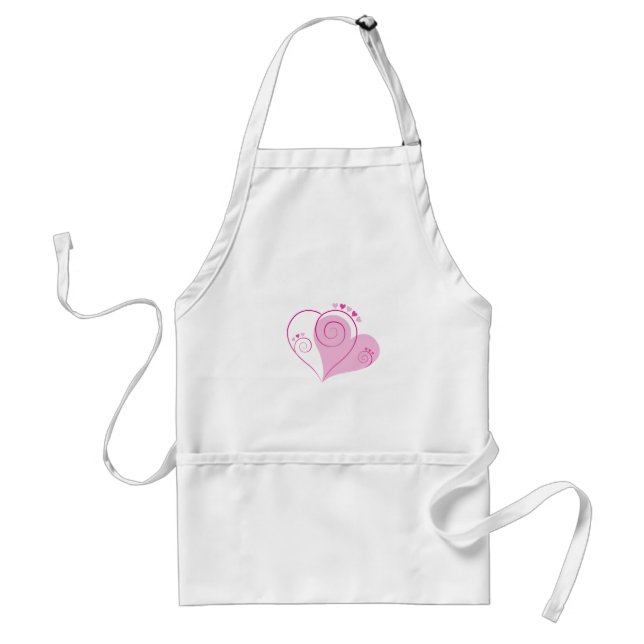 Sweet Cute Happy Valentine Love Hearts Soft Pink Standard Apron (Front)