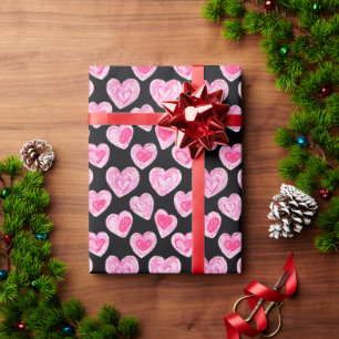 Sweet Cute Hearts Love Valentine's Day Pattern Wrapping Paper