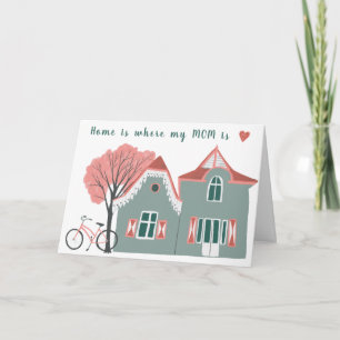 Sweet Cute House Mum Handmade CUSTOM Mothers Day  Card