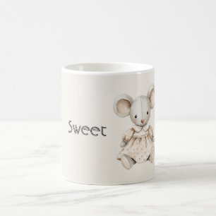 Sweet Cute Mouse Wearing A Dress Coffee Mug