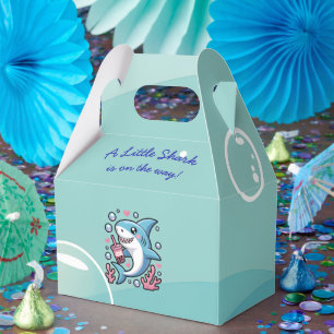 Sweet Cute Shark Baby Shower Kawaii Blue Favour Box