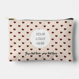 Sweet Cute Trendy Business Logo Company Corporate Accessory Pouch