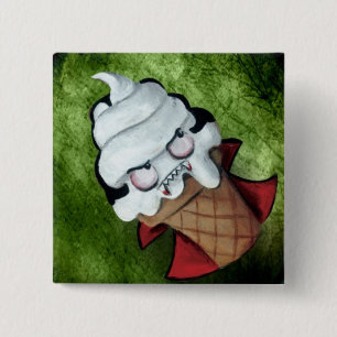 Sweet Cute Vampire Ice Cream 15 Cm Square Badge