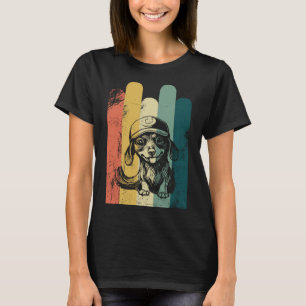 Sweet Dachshund with cap dog T-Shirt