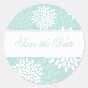 Sweet Dahlias Wedding Classic Round Sticker