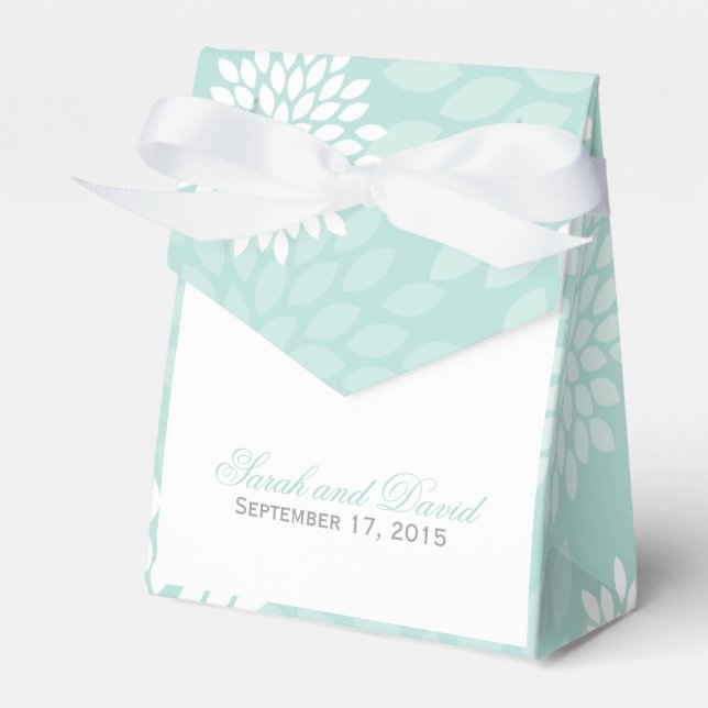 Sweet Dahlias Wedding Favour Box (Front Side)