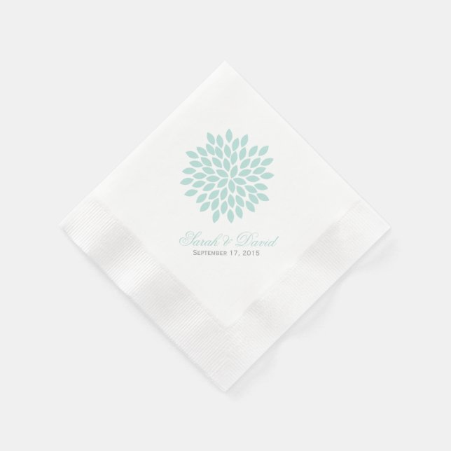 Sweet Dahlias Wedding Napkin (Corner)