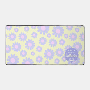 Sweet Daisy Baby Yellow Purple Pink Desk Mat