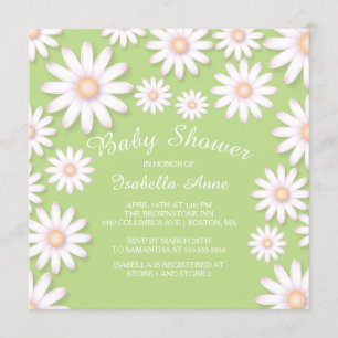 Sweet Daisy Neutral Baby Shower Invitation