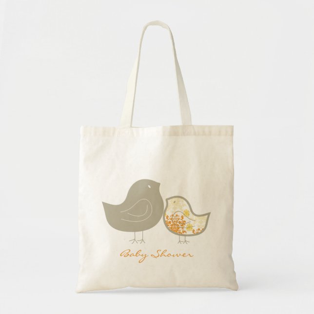 Sweet Damask Chicks Baby Shower Custom Tote Bag (Front)