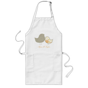Sweet Damask Chicks Yellow Custom Gift Apron