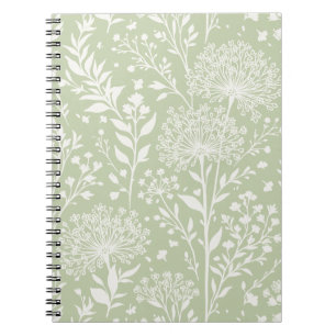 Sweet Dandelion Neutral - Soft Olive Notebook
