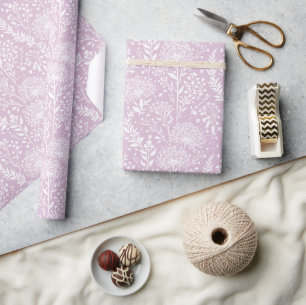 Sweet Dandelion Neutral - Warm Lilac Wrapping Paper