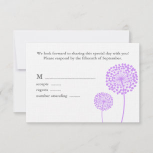 Sweet Dandelions Wedding Response Card