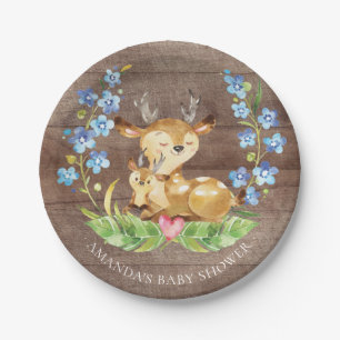 Sweet Deer Baby Shower 7" Plate