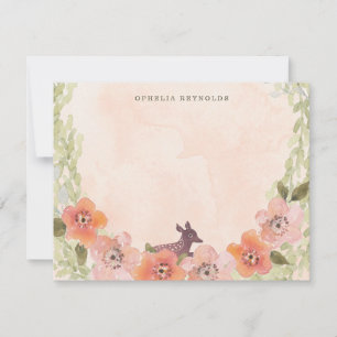 Sweet Deer in Flowers Card