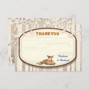 Sweet Deer Thank you note card