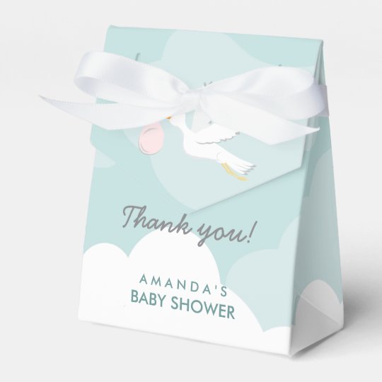 Sweet Delivery Stork Baby Shower Favour Box Zazzle Co Uk