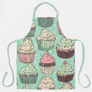 Sweet Dessert Apron with Cute Cupcake Pattern
