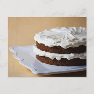 Sweet Dessert layered with Cream Cheese Frosting Postcard