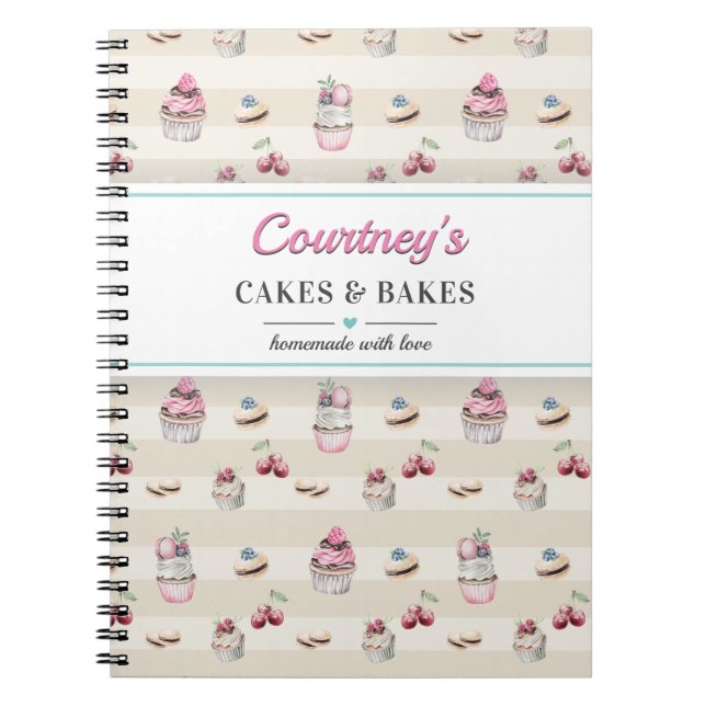 Sweet Dessert Recipe Book Home Cook Notebook (Front)
