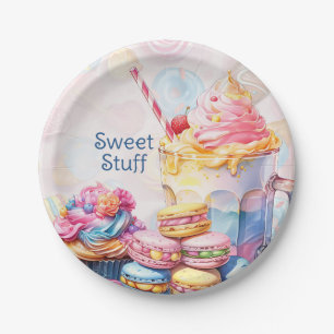 Sweet Dessert-Themed Birthday Tableware Paper Plate