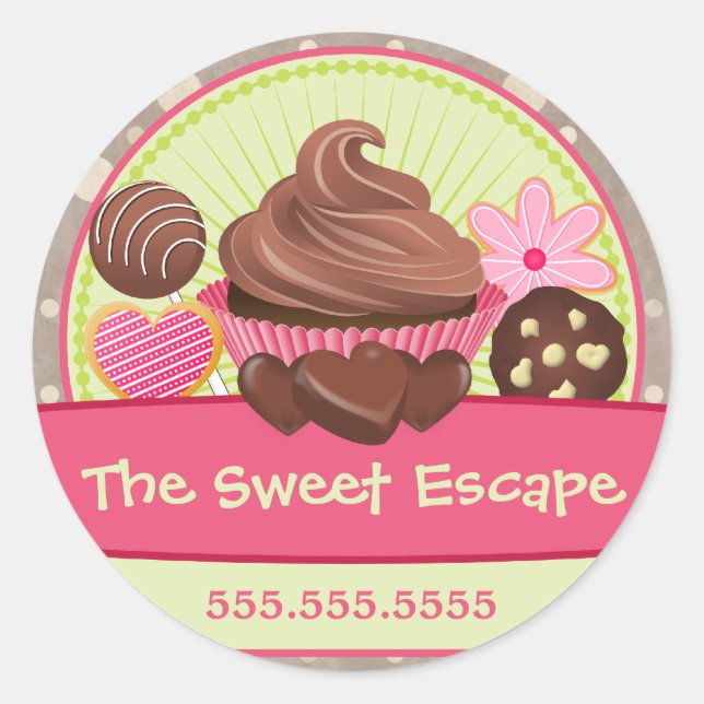 Sweet Desserts Classic Round Sticker (Front)