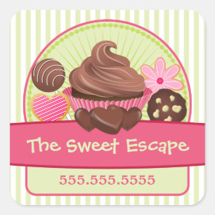 Sweet Desserts Square Sticker