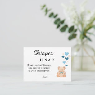 Sweet Diaper Raffle Card for Baby Shower