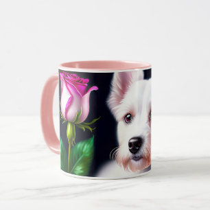Sweet Dog And Rose Collection Mug