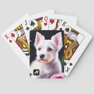 Sweet Dog And Rose Collection Playing Cards
