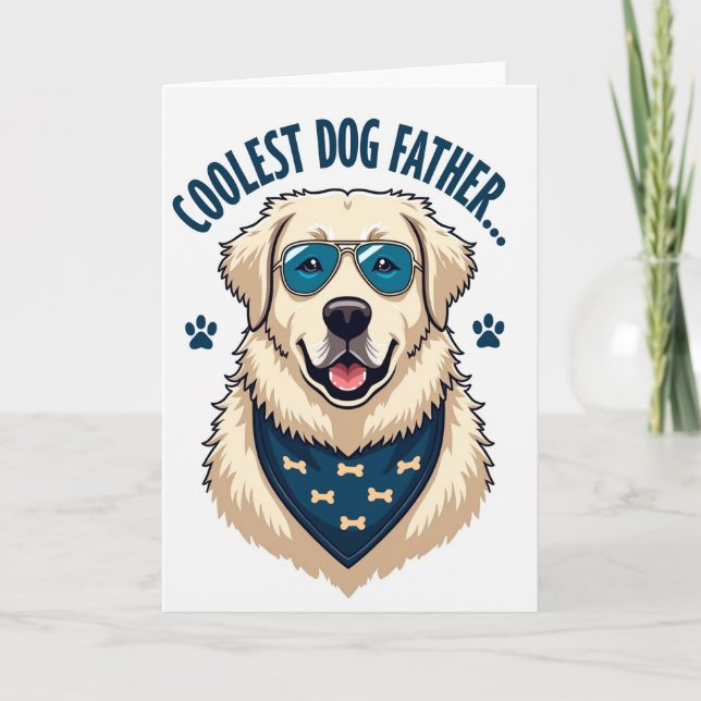 Sweet Dog Father Smile Card (Front)