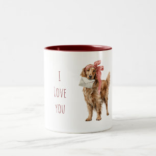 Sweet Dog Love Letter Two-Tone Coffee Mug