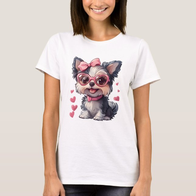 Sweet dog Valentine's Day T-Shirt (Front)