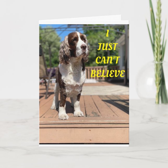 SWEET DOGS SAYS HAPPY 50th BIRTHDAY! Card (Front)