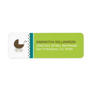 Sweet Doily Return Address Labels (lime/teal)