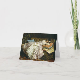 Sweet Doing Nothing by Auguste Toulmouche, 1877 Card