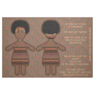 Sweet Doll of Mine Dark Skin Ethnic Doll Fabric