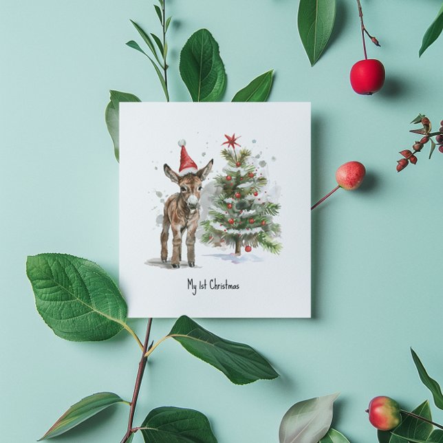 Sweet Donkey's First Christmas Invitation (Creator Uploaded)
