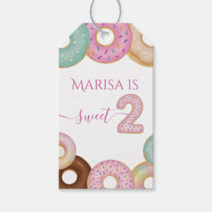 Sweet Donut Birthday Colorful Kids Party - Gift Tags