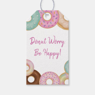 Sweet Donut Birthday Colorful Kids Party - Gift Tags