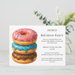 Sweet Donut Brunch Birthday Celebration Invitation